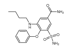 3-n-Butylamino-4-phenoxy-5-sulphamyl-benzamide结构式