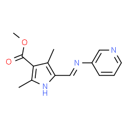 1H-Pyrrole-3-carboxylicacid,2,4-dimethyl-5-[(3-pyridinylimino)methyl]-,methylester(9CI) Structure