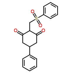5-Phenyl-2-[(phenylsulfonyl)methyl]-1,3-cyclohexanedione结构式