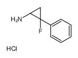 (1S,2S)-2-Fluoro-2-phenylcyclopropanamine hydrochloride (1:1) Structure