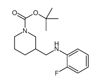 1-Boc-3-[(2-氟-苯氨基)-甲基]-哌啶结构式