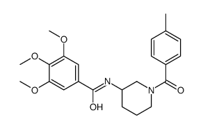 3,4,5-trimethoxy-N-[1-(4-methylbenzoyl)piperidin-3-yl]benzamide Structure