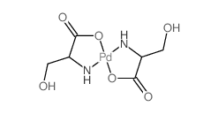 (1-carboxy-2-hydroxy-ethyl)azanide; palladium(+2) cation structure