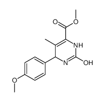 4-Pyrimidinecarboxylicacid,1,2,3,6-tetrahydro-6-(4-methoxyphenyl)-5-methyl-2-oxo-,methylester(9CI) Structure