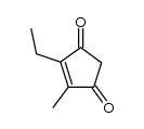 4-ethyl-5-methylcyclopent-4-ene-1,3-dione结构式