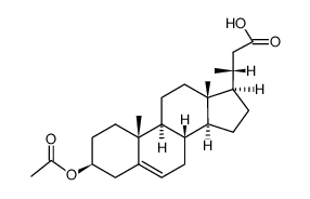 3-acetoxy-24-nor-3β-chol-5-en-23-oic acid结构式