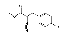 methyl 2-diazo-3-(4-hydroxyphenyl)propanoate结构式