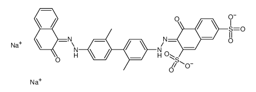 disodium 4-hydroxy-3-[[4'-[(2-hydroxynaphthyl)azo]-2,2'-dimethyl[1,1'-biphenyl]-4-yl]azo]naphthalene-2,7-disulphonate Structure