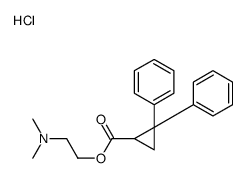 2-(dimethylamino)ethyl 2,2-diphenylcyclopropane-1-carboxylate,hydrochloride结构式