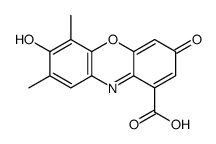 7-hydroxy-6,8-dimethyl-3-oxophenoxazine-1-carboxylic acid Structure