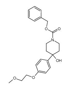 benzyl 4-hydroxy-4-(4-(2-methoxyethoxy)phenyl)piperidine-1-carboxylate结构式