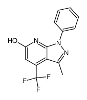 3-methyl-1-phenyl-4-trifluoromethyl-6,7-dihydro-1H-pyrazolo[3,4-b]pyridin-6-one Structure