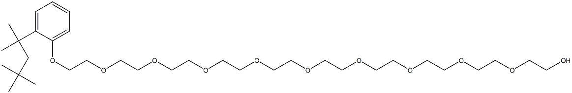 29-[(1,1,3,3-tetramethylbutyl)phenoxy]-3,6,9,12,15,18,24,27-nonoxanonacosan-1-ol Structure