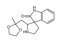 2'-(2-Methyl-[1,3]dioxolan-2-ylmethyl)-1H-spiro[indole-3,3'-pyrrolidin]-2-one结构式