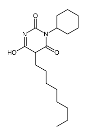 1-cyclohexyl-5-octyl-1,3-diazinane-2,4,6-trione结构式