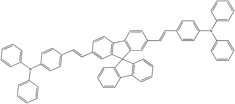 2,7-双[4-(二苯氨基)苯乙烯基] -9,9-螺双芴结构式