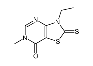 (9CI)-3-乙基-2,3-二氢-6-甲基-2-硫氧代-噻唑并[4,5-d]嘧啶-7(6H)-酮结构式