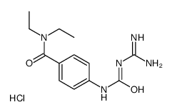 4-(diaminomethylidenecarbamoylamino)-N,N-diethylbenzamide,hydrochloride Structure