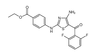 4-[4-amino-5-(2,6-difluoro-benzoyl)-thiazol-2-ylamino]-benzoic acid ethyl ester Structure