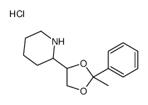 2-(2-methyl-2-phenyl-1,3-dioxolan-4-yl)piperidin-1-ium,chloride Structure