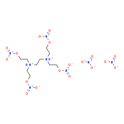 N,N,N',N'-tetrakis(2-(nitrooxy)ethyl)ethylenediammonium dinitrate Structure