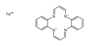 Iron, 7,16-dihydrodibenzob,i1,4,8,11tetraazacyclotetradecinato(2-)-.kappa.N5,.kappa.N9,.kappa.N14,.kappa.N18-, (SP-4-1)-结构式
