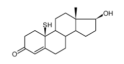 17-hydroxy-10-mercaptoestr-4-en-3-one结构式