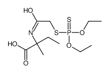 2-[(2-diethoxyphosphinothioylsulfanylacetyl)amino]-2-methylbutanoic acid结构式