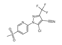 5-chloro-1-(5-methanesulfonylpyridin-2-yl)-3-trifluoromethyl-1H-pyrazole-4-carbonitrile Structure