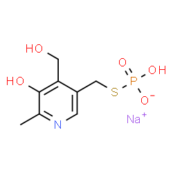 Thiophosphoric acid S-[5-hydroxy-4-(hydroxymethyl)-6-methyl-3-pyridinylmethyl]O-sodium salt结构式