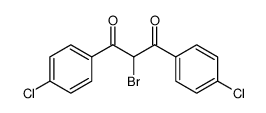 2-Brom-1,3-bis-(p-chlorphenyl)-propan-1,3-dion Structure