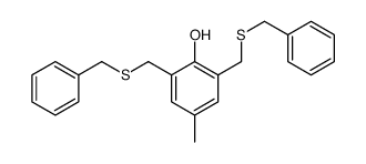 2,6-bis(benzylsulfanylmethyl)-4-methylphenol结构式