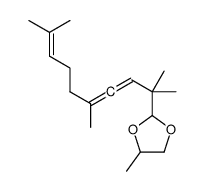 4-methyl-2-(2,5,9-trimethyldeca-3,4,8-trien-2-yl)-1,3-dioxolane Structure