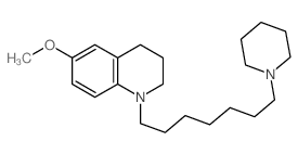 6-methoxy-1-[7-(1-piperidyl)heptyl]-3,4-dihydro-2H-quinoline结构式
