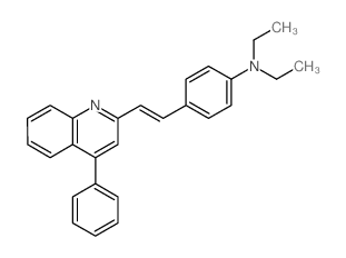 N,N-diethyl-4-[2-(4-phenylquinolin-2-yl)ethenyl]aniline结构式