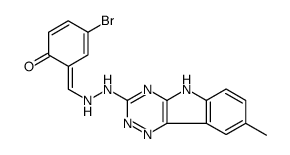 (6E)-4-bromo-6-[[2-(8-methyl-5H-[1,2,4]triazino[5,6-b]indol-3-yl)hydrazinyl]methylidene]cyclohexa-2,4-dien-1-one结构式