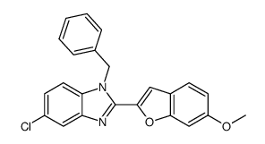 1-benzyl-5-chloro-2-(6-methoxy-benzofuran-2-yl)-1H-benzoimidazole Structure