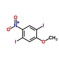 1,4-二碘-2-甲氧基-5-硝基苯结构式