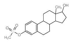 13-methyl-3-methylsulfonyloxy-6,7,8,9,11,12,14,15,16,17-decahydrocyclopenta[a]phenanthren-17-ol结构式