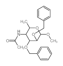 N-(4,5-bis(benzyloxy)-6-methoxy-2-methyltetrahydro-2H-pyran-3-yl)acetamide结构式