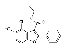 ethyl 4-chloro-5-hydroxy-2-phenyl-1-benzofuran-3-carboxylate Structure