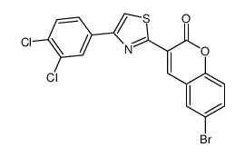 6-bromo-3-[4-(3,4-dichlorophenyl)-1,3-thiazol-2-yl]chromen-2-one Structure