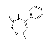 4,7-dihydro-7-methyl-5-phenyl-1,2,4-oxadiazepin-3(2H)-one结构式