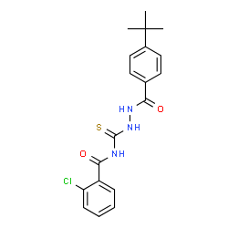 N-{[2-(4-tert-butylbenzoyl)hydrazino]carbonothioyl}-2-chlorobenzamide结构式