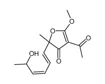 3-Acetyl-5-(5-hydroxy-1,3-hexadienyl)-4-methoxy-5-methylfuran-2(5H)-one structure