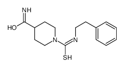 1-(2-phenylethylcarbamothioyl)piperidine-4-carboxamide结构式