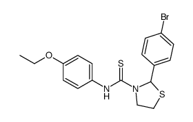 3-Thiazolidinecarbothioamide,2-(4-bromophenyl)-N-(4-ethoxyphenyl)-(9CI) structure