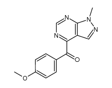 (4-methoxy-phenyl)-(1-methyl-1H-pyrazolo[3,4-d]pyrimidin-4-yl)-methanone结构式