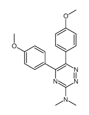 5,6-bis(4-methoxyphenyl)-N,N-dimethyl-1,2,4-triazin-3-amine结构式