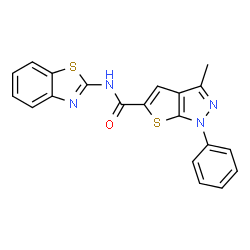 1H-Thieno[2,3-c]pyrazole-5-carboxamide,N-2-benzothiazolyl-3-methyl-1-phenyl-(9CI)结构式